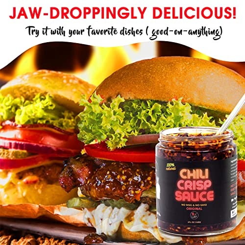 SAUCE up 100% Natural Artisan Chili-Crisp 6oz- Premium 13 Ingredients, Vegan, Keto, GF, Zero Msg, Flavor Bomb, Crafted in NYC(Hot, Sweet, Crispy, Umam thumbnail