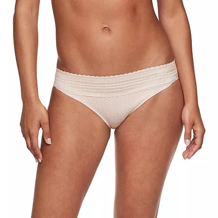 Warners No Pinching, No Problems Lace Bikini- 5509, X-large, Beige