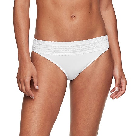 Warners No Pinching, No Problems Lace Bikini- 5509, Small, White