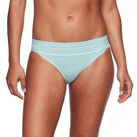 Warners No Pinching, No Problems Lace Bikini- 5509, Large, Green