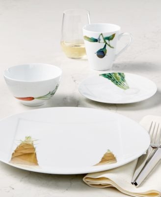 Kyoka Shunsai 4.25 in., 12 Fl. Oz. White Porcelain Assorted Set of of 6 Deep Bowls