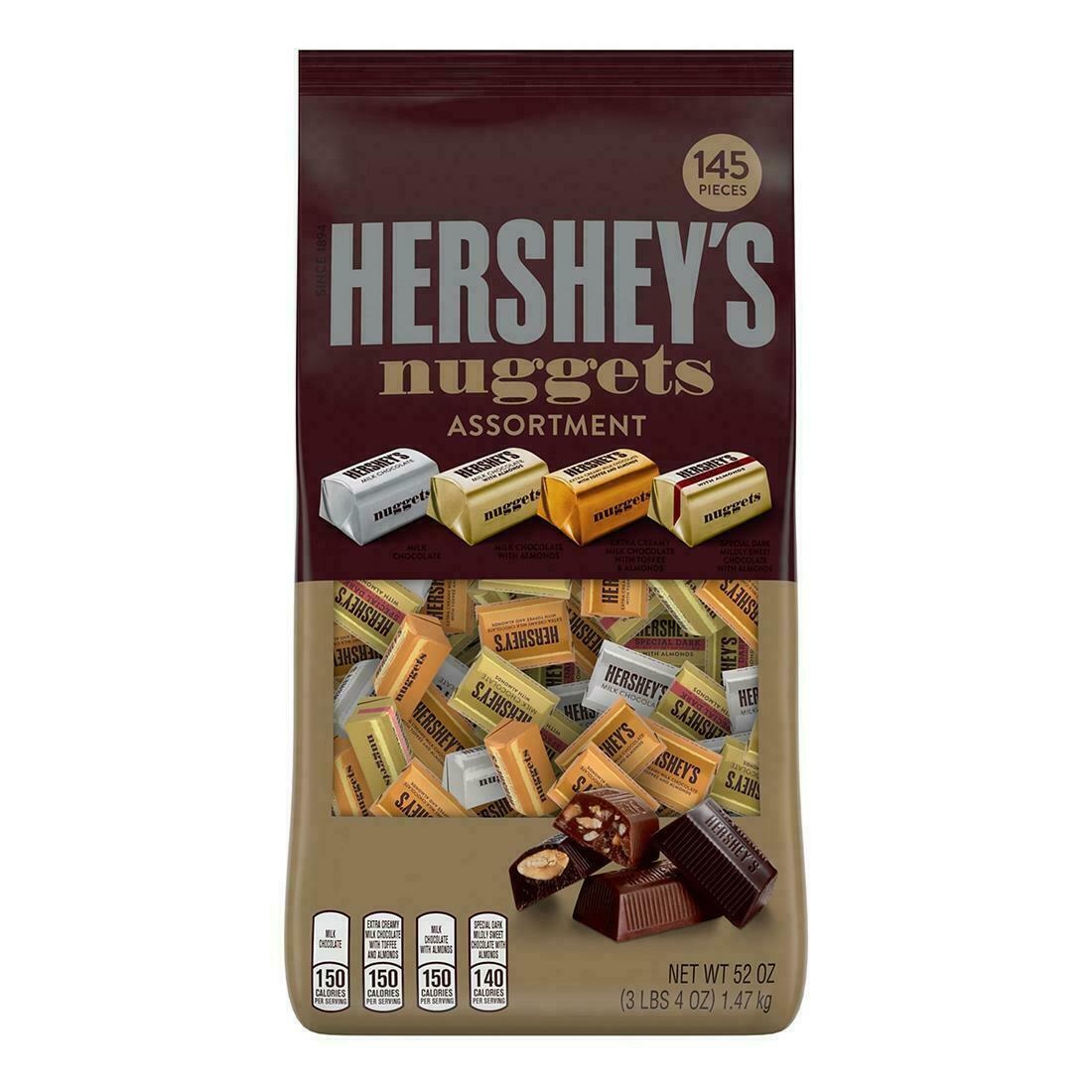 Hershey's Nuggets Assortment Variety Pack 52Oz 145 Pieces Milk Chocolate Almonds thumbnail
