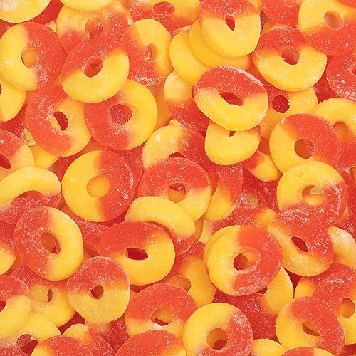 Candy Break Fruity Sweet Peach Rings Gummy Candy - 24 Oz Share Size Resealable Bags - Sweet & Chewy Gift Snacks for Kids & Grown Ups (Pack of 1) thumbnail