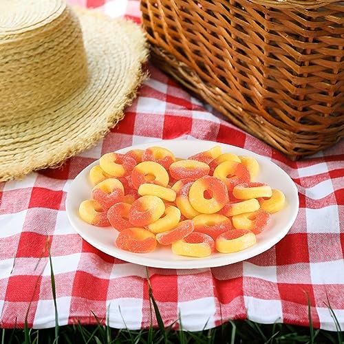Candy Break Fruity Sweet Peach Rings Gummy Candy - 24 Oz Share Size Resealable Bags - Sweet & Chewy Gift Snacks for Kids & Grown Ups (Pack of 1) thumbnail