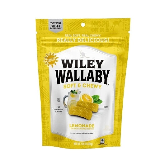 Wiley Wallaby Original Fruits & Lemonade Licorice Shipper, 48 per Case