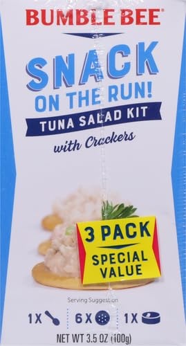 (4 Pack) Bumble Bee Snack on the Run Tuna Salad with Crackers Kit  Wild Caught  Ready to Eat  8g Protein per Serving  Shelf Stable Box  3.5 Oz  (4 Pac thumbnail