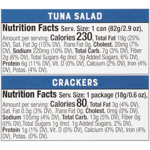 (4 Pack) Bumble Bee Snack on the Run Tuna Salad with Crackers Kit  Wild Caught  Ready to Eat  8g Protein per Serving  Shelf Stable Box  3.5 Oz  (4 Pac thumbnail