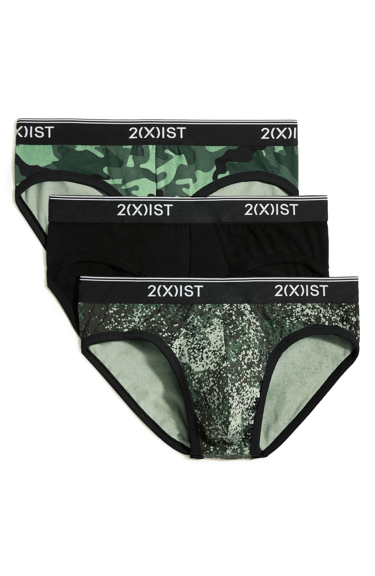 2xist Men's 3-Pack Stretch Core No-Show Brief