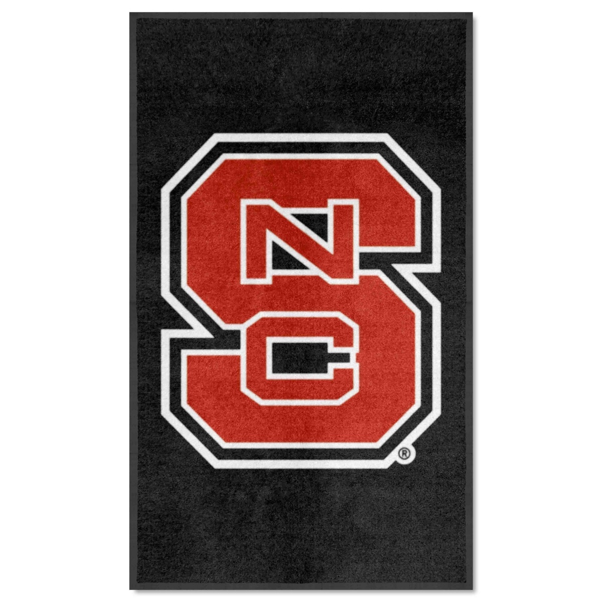 7796 3 X 5 Ft. NC State High-Traffic Mat with Durable Rubber Backing - Portrait Orientation, Black