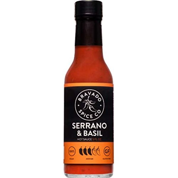 5 Fl Oz Serrano & Basil Hot Sauce - Pack of 6