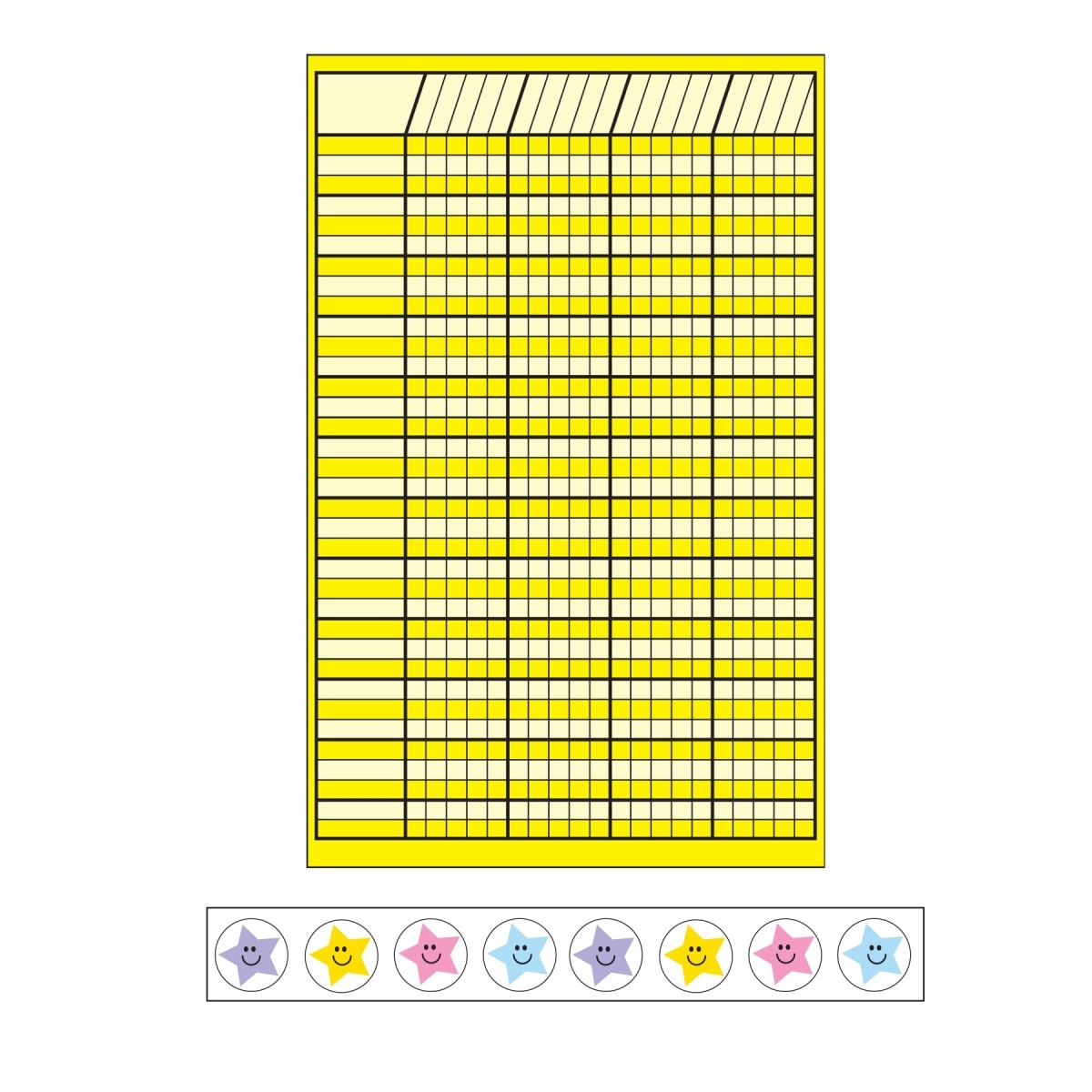 SE-3443 14 X 22 in. Classroom Incentive Chart & Sticker Set, Yellow - Small - 4 Piece