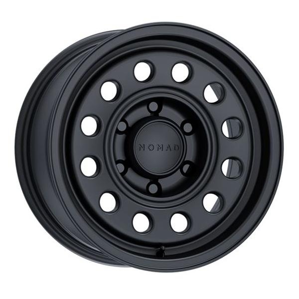 16x8 Nomad Wheels N501SB Convoy Satin Black Wheel 6x5.5 (-10mm)