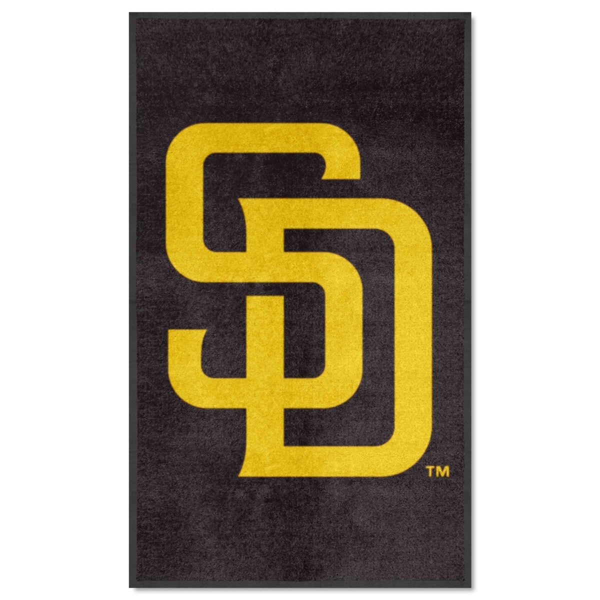 9862 3 X 5 Ft. San Diego Padres High-Traffic Mat with Durable Rubber Backing - Portrait Orientation, Brown