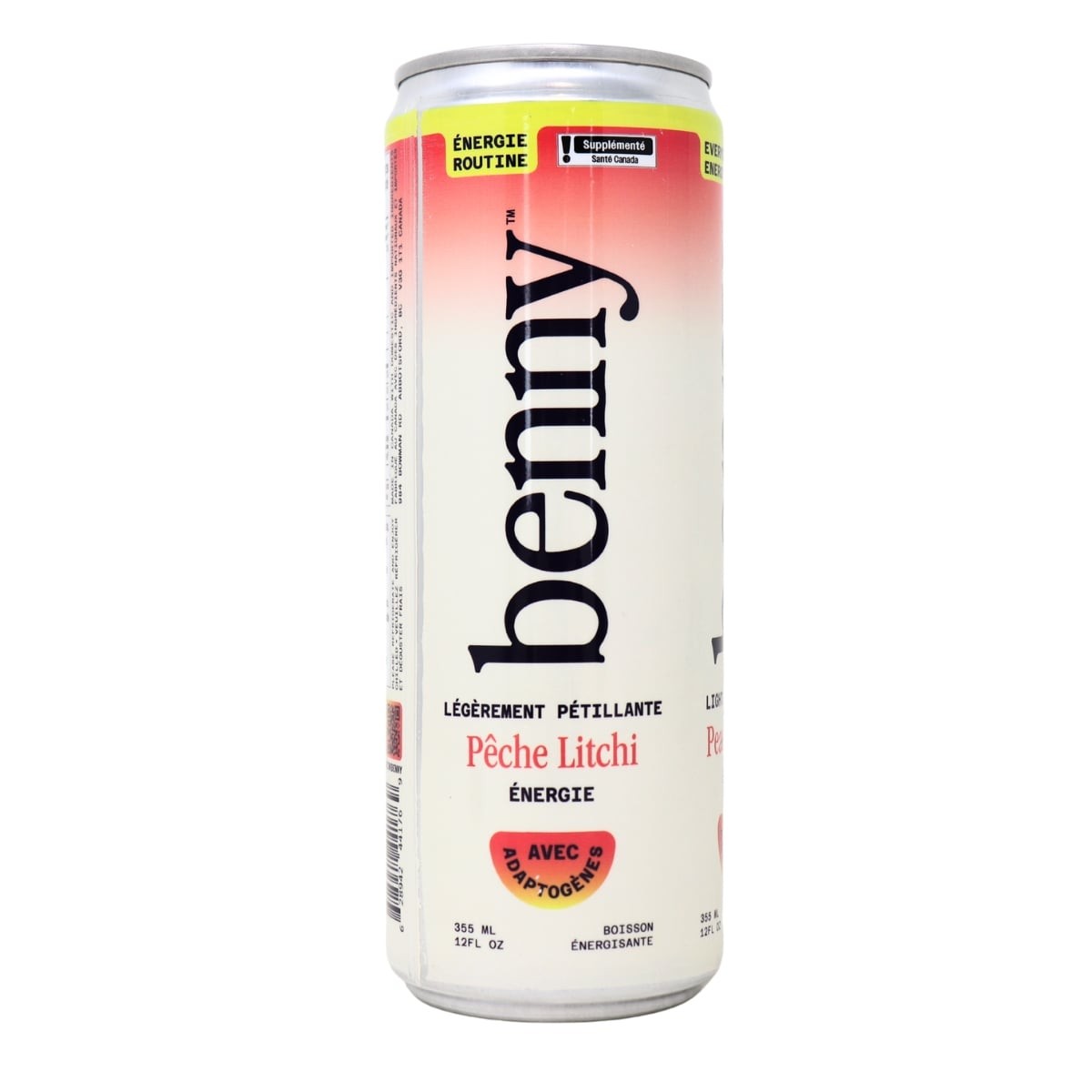 Benny Peach Lychee Lightly Sparkling Energy Drink - 12 Fl Oz Can thumbnail