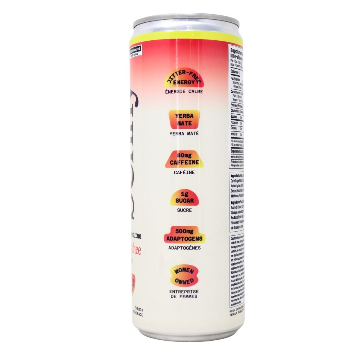 Benny Peach Lychee Lightly Sparkling Energy Drink - 12 Fl Oz Can thumbnail