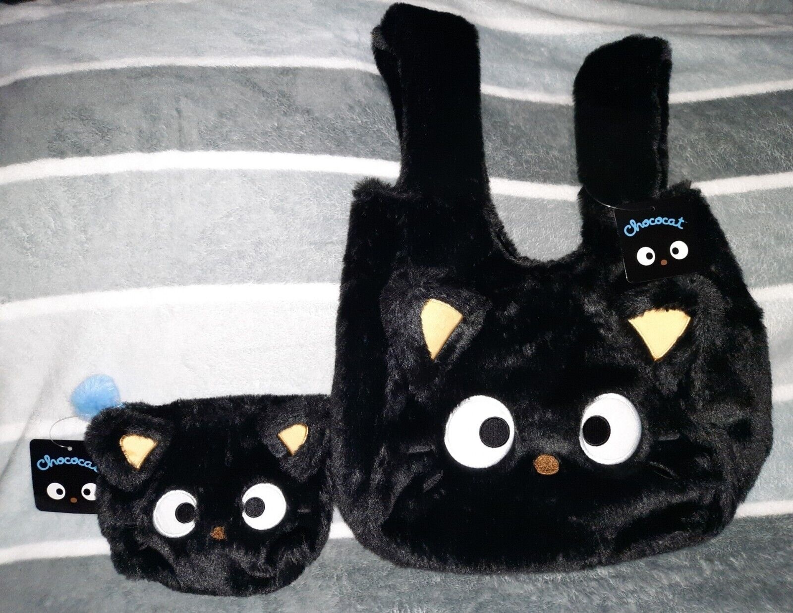 Chococat Plush Shoulder Bag & Zipper Pouch Set *They Have Tails* Sanrio NWT ????????