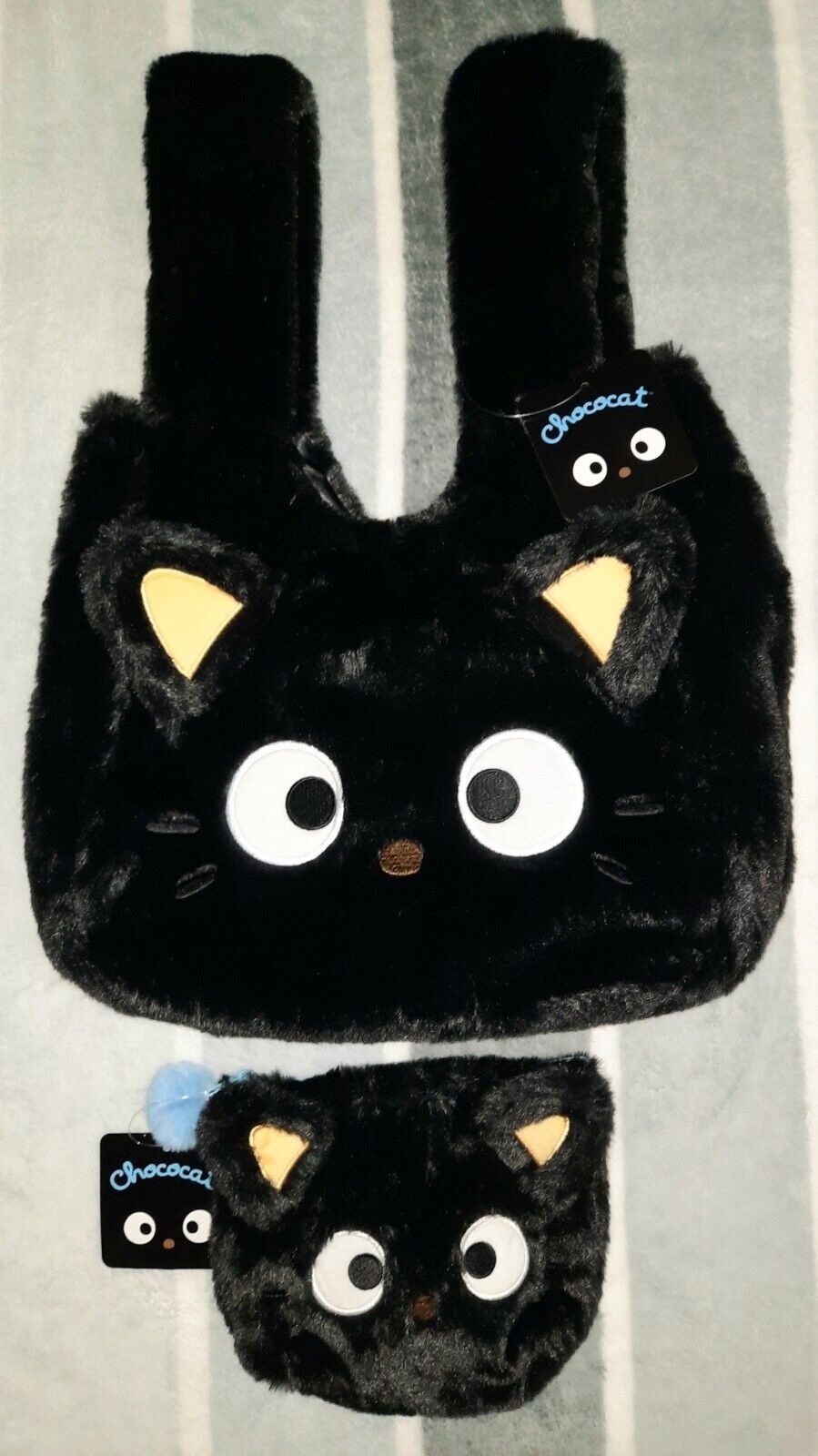 Chococat Plush Shoulder Bag & Zipper Pouch Set *They Have Tails* Sanrio NWT ???????? thumbnail