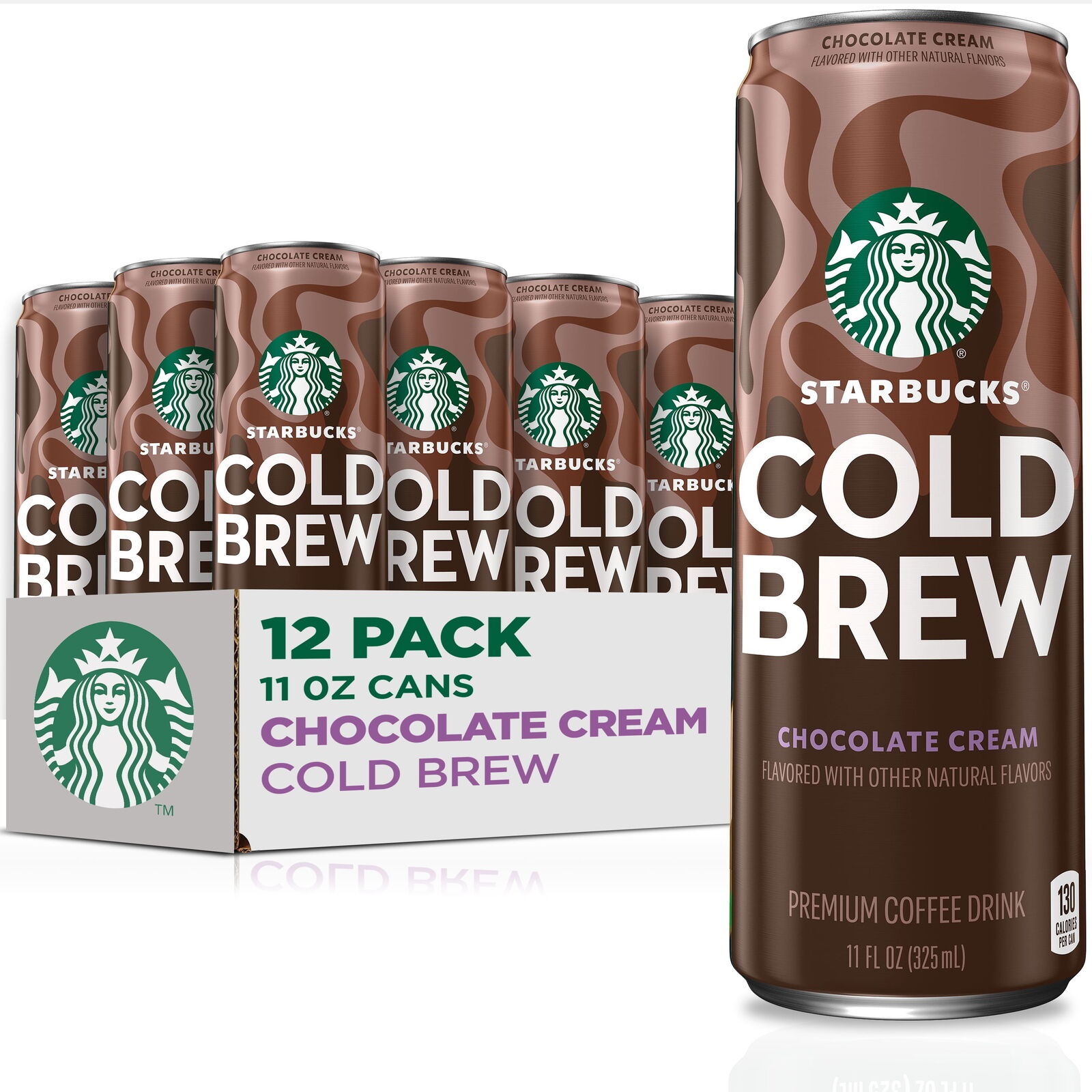 Starbucks Cold Brew Coffee Chocolate Cream Flavor 11 Fl Oz Cans (12 Pack) Home