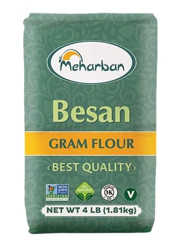 Meharban, Besan Flour, Gram Flour, All Natural, Product of India, Made Pure, Made Fresh, Tradition of Quality, House of Spices, 4lb