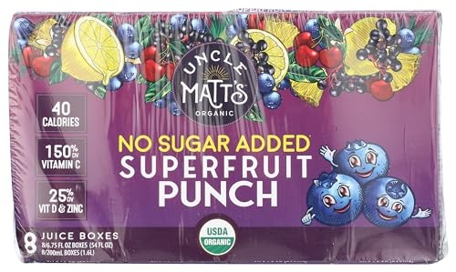 Uncle Matts, Superfruit Punch Juice, 6.75 Oz X 8 (case of 4)