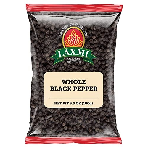 Laxmi Whole Black Pepper (Peppercorns) - 3.5Oz (100G)