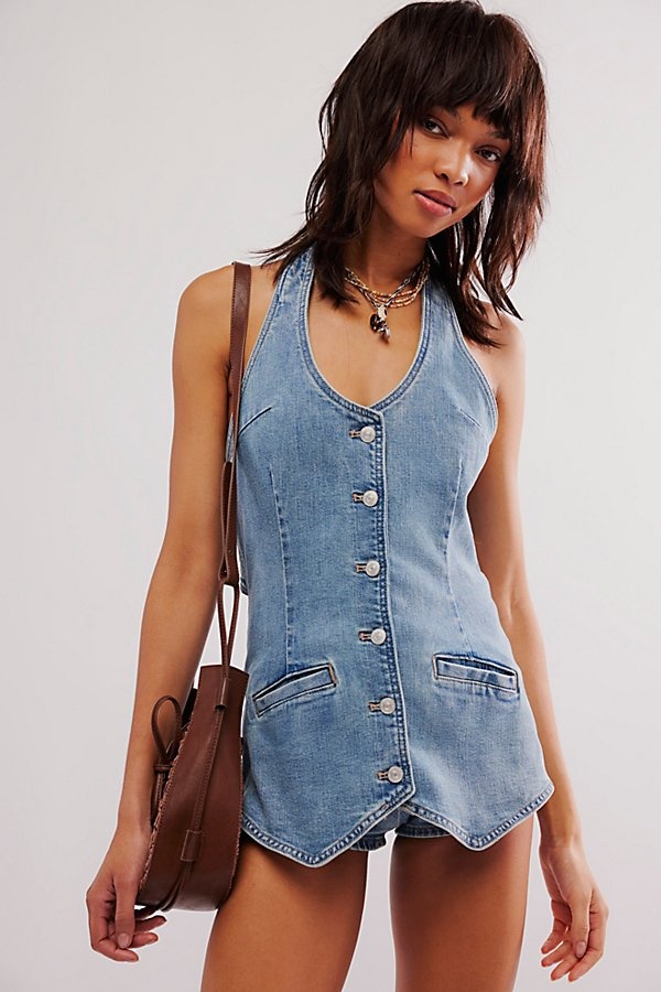 We the Free Counter Culture Micro Playsuit at Free People in Age of Aquarius, Size: Small