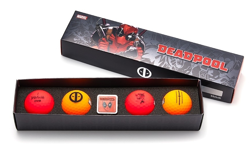 Marvel Deadpool Vivid Gift Set 3.0 - Volvik Golf Balls Clubs