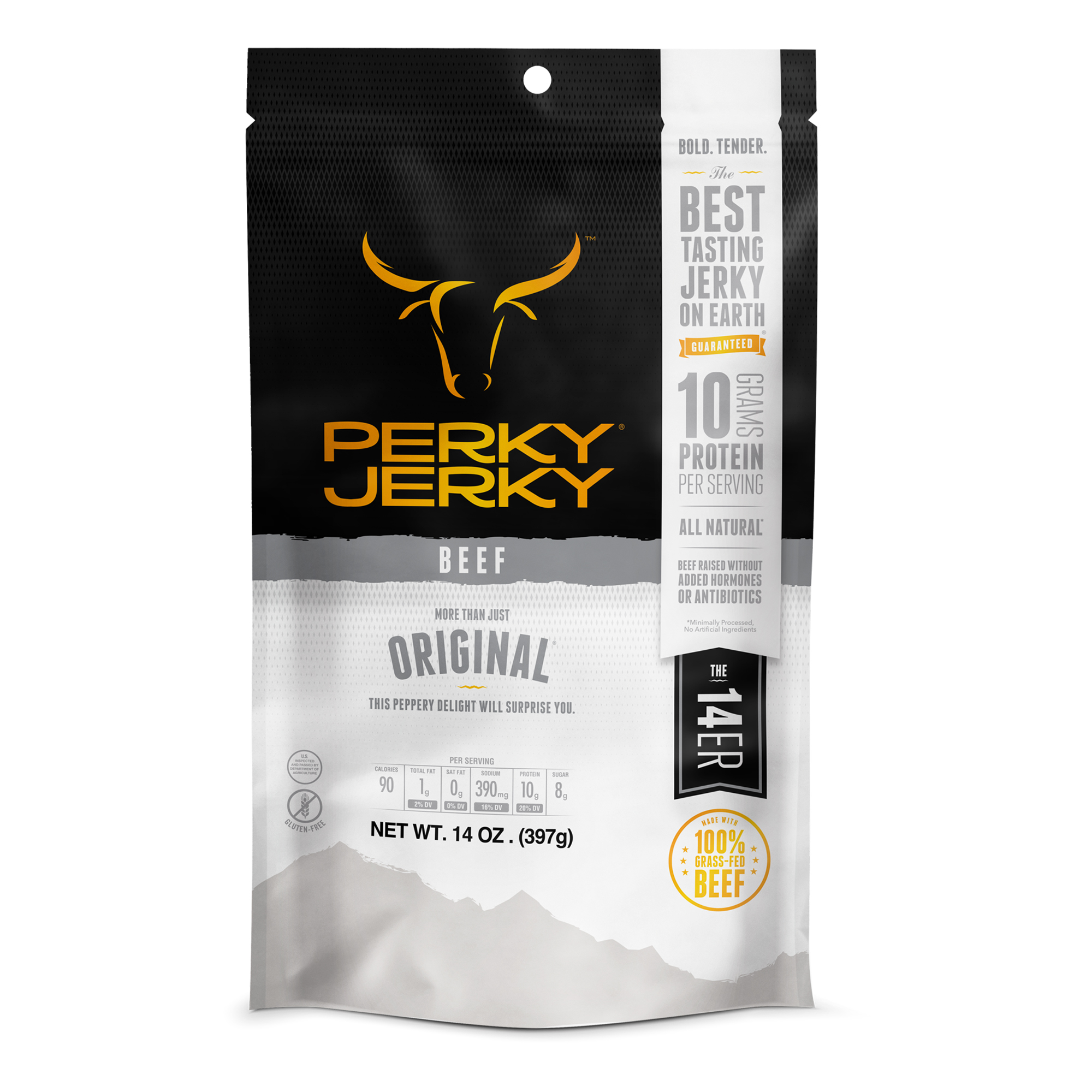 Perky Jerky Grass-Fed Beef More than just Original, 14 oz