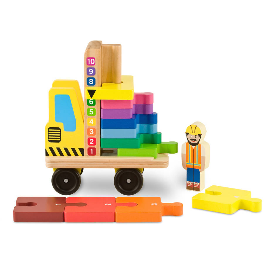 Melissa & Doug Stack and Count Forklift Play Set (13 Pcs)