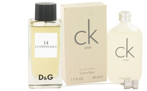 Gift Set  La Temperance 14 by Dolce & Gabbana EDT Spray (Tester) 3.3 Oz and  CK ONE EDT Pour/Spray (Unisex) 1.7 Oz