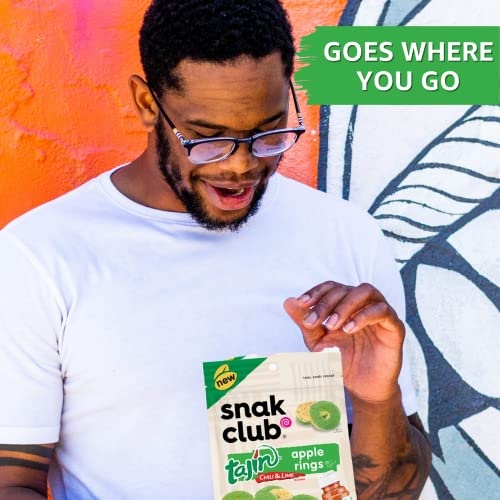 Snak Club Tajin Watermelon Rings, Chili & Lime Sweet Spicy Gummy Snacks, Mild in Heat Bold in Flavor, Gluten-Free Snack, 11oz Resealable Bag (Pack of thumbnail