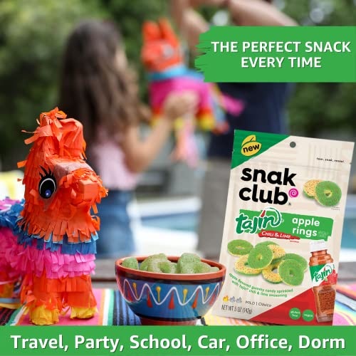 Snak Club Tajin Watermelon Rings, Chili & Lime Sweet Spicy Gummy Snacks, Mild in Heat Bold in Flavor, Gluten-Free Snack, 11oz Resealable Bag (Pack of thumbnail
