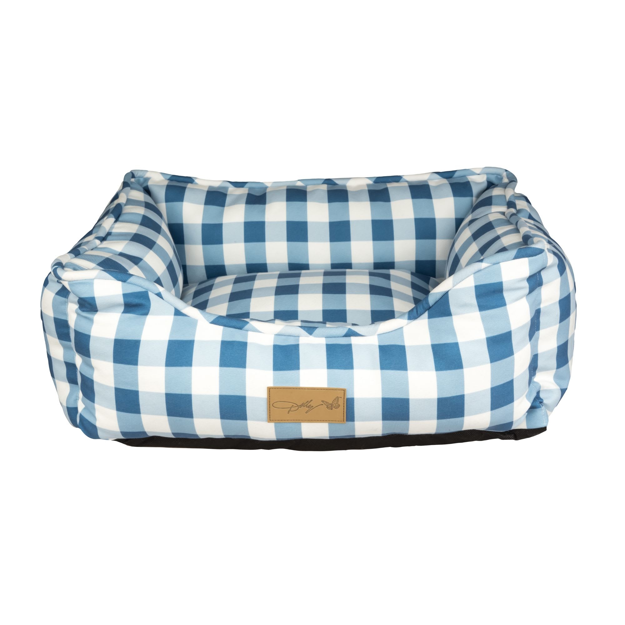 Doggy Parton Blue Buffalo Check Cuddle Bed for Pets, 22