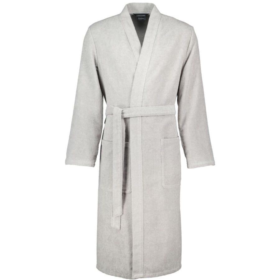 Cawö 5509 Struktur Herren Kimono - Stein - 54 (L)