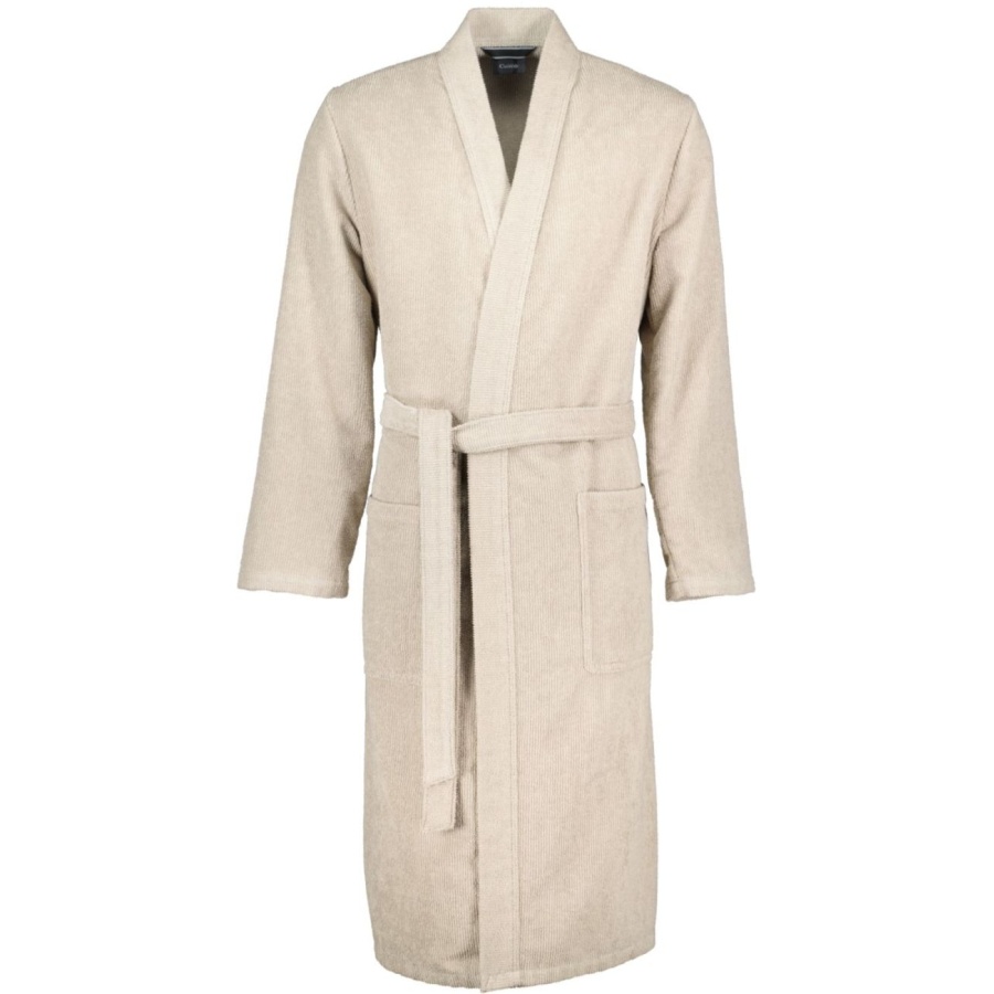 Cawö 5509 Struktur Herren Kimono - Sand - 54 (L)
