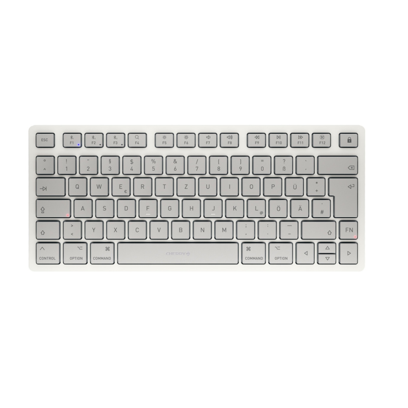 Cherry Tas Kw 7100 Mini Bt for Mac Wireless De-layout Weiß, Jk-7110de-25