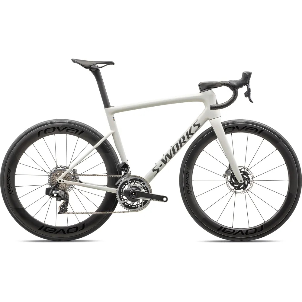 Specialized Tarmac SL8 S-Works Sram Red Etap AXS Road Bike 2024 Satin Fog Tint/Green Ghost Pearl