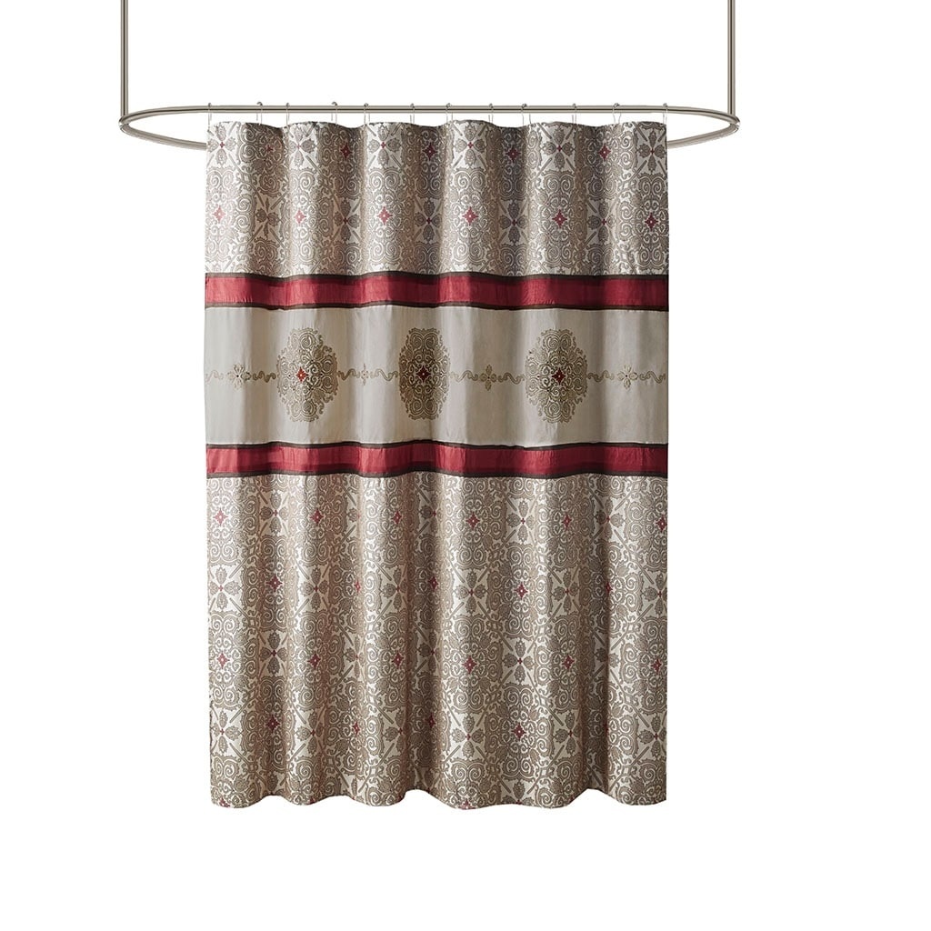 Gracie Mills Kurtis Medallion Jacquard Embroidered Shower Curtain - GRACE-7786 thumbnail