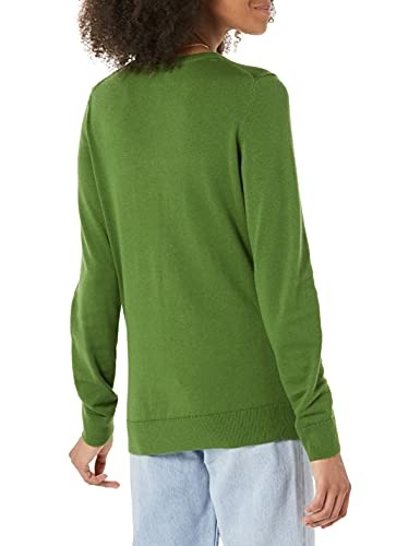 Amazon Essentials Women's Classic-Fit Lightweight Long-Sleeve V-Neck Sweater (Available in Plus Size), Green, Large thumbnail