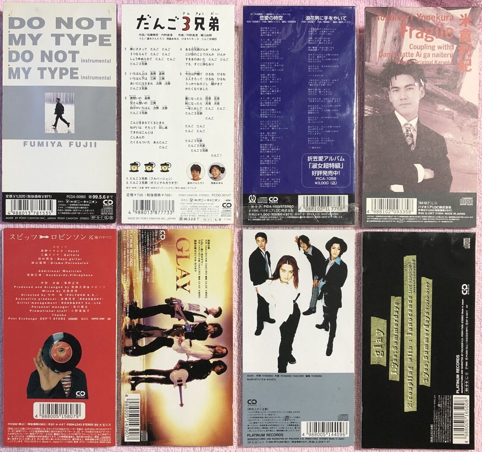 Japan 3” CD Singles Various Mayo Okamoto Glay Linberg Tokio Mr. Children 8cm thumbnail
