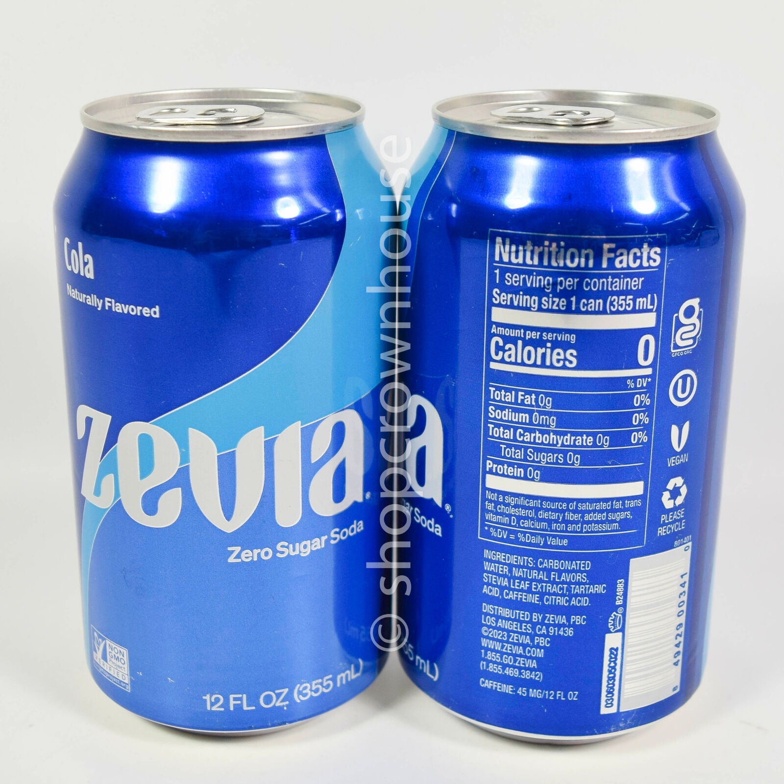 20 Zevia COLA Zero Calories Zero Sugar Vegan Can Soda 12 Fl Oz 12/21/2024 thumbnail