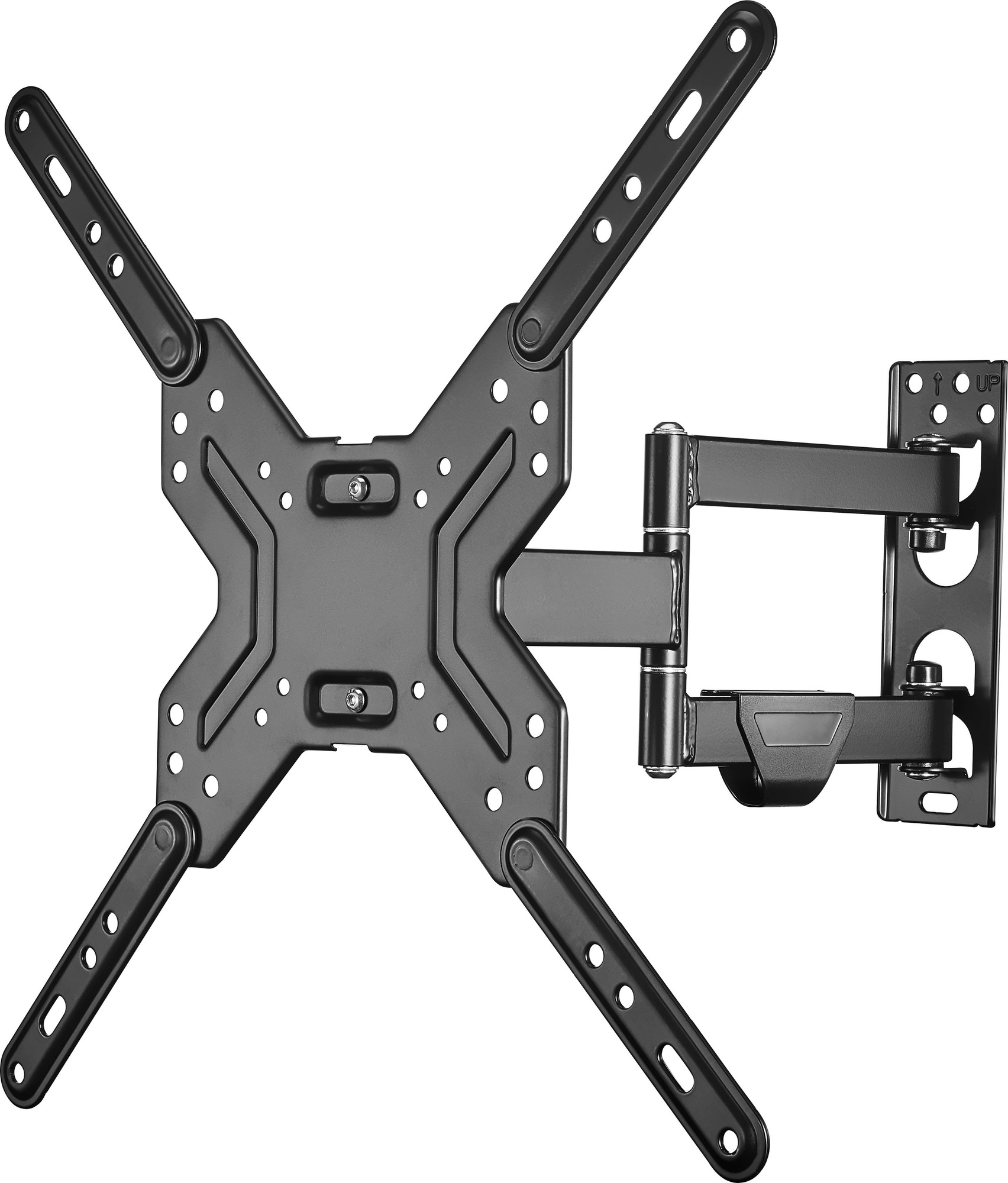 Best Buy Essentials™ - Full Motion TV Wall Mount for Most 19–50 TVs - Black