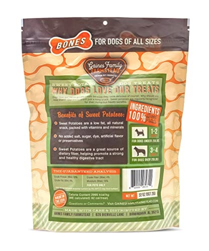 Gaines Family Farmstead Sweet Potato Dog Bones  100% Natural Treats for Small & Large Dogs  Rawhide Alternative for Dog Training (32 Oz. Bag) thumbnail