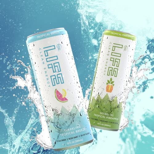 Equo Life Clean Energy Drink with Siberian Ginseng, 12 Fl Oz, Pack of 12, Tropical Breeze thumbnail