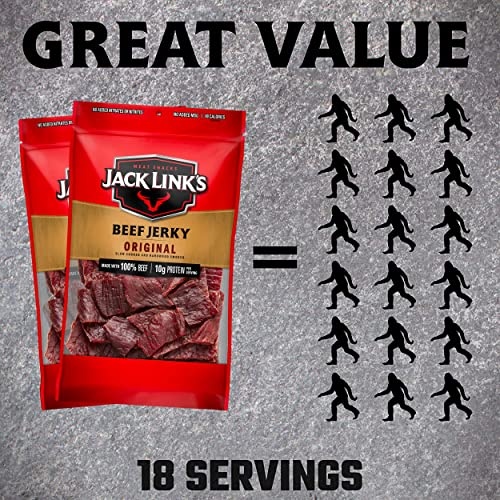 Jack Link's Beef Jerky, Original – Great Everyday Snack, 10g of Protein and 80 Calories, Made with 100% Beef – 96% Fat Free, No Added MSG** – 9 thumbnail