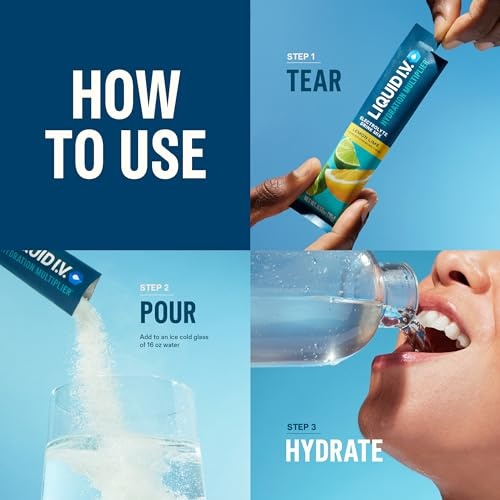 Liquid I.V.® Hydration Multiplier® Best Sellers - Lemon Lime, Passion Fruit, Strawberry, Tropical Punch - Hydration Powder Packets, Electrolyte Powd thumbnail