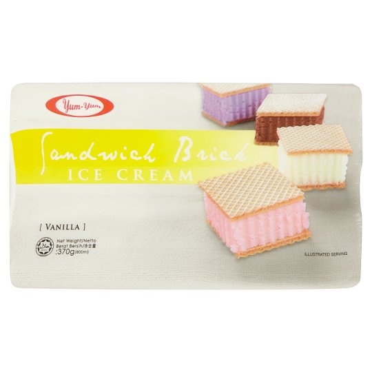Yum Yum Ice Cream Sandwich Brick Vanilla 800ml
