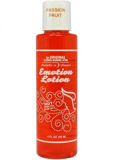 Emotion Lotion Flavored Water Based Warming Lotion Passion Fruit 4 Ounce Package of 3 - All