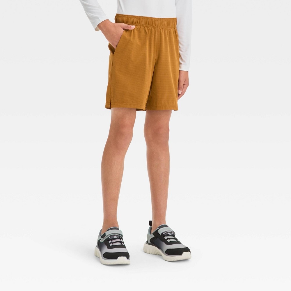 Photo 1 of Size XS 4-5 Boys' Light Weight Woven Shorts - All in Motion™ Mustard Yellow