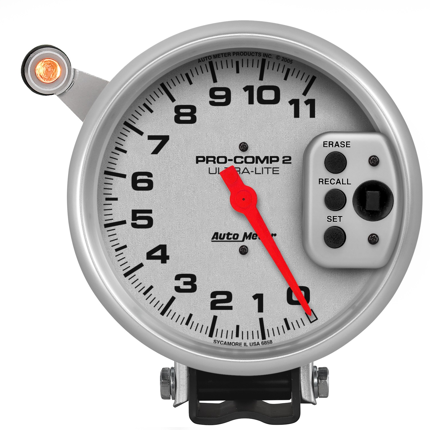 AutoMeter 6858 Ultra-Lite Air-Core Pedestal Tach, 11k RPM, 5 Inch